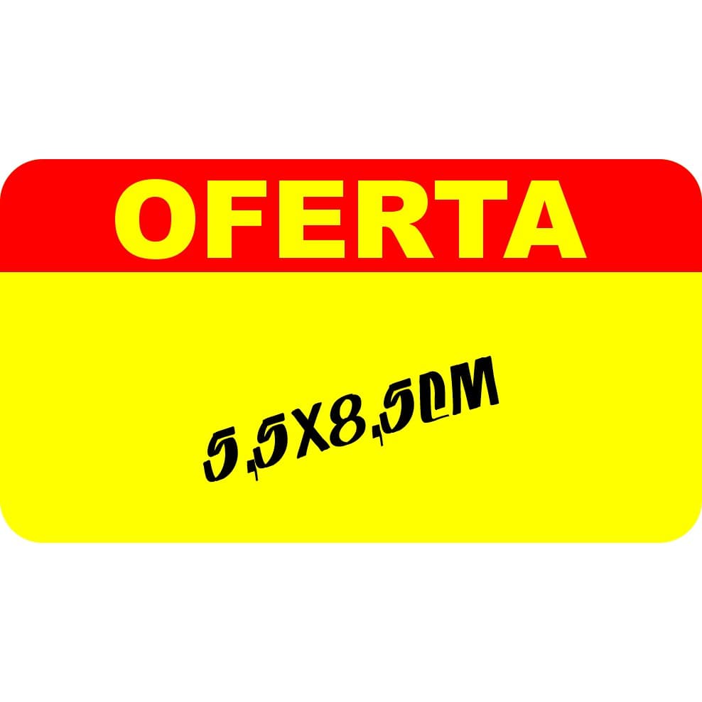 Cartaz Oferta Gondola Promoção 8,5 x 5,5cm - 100 Unidades