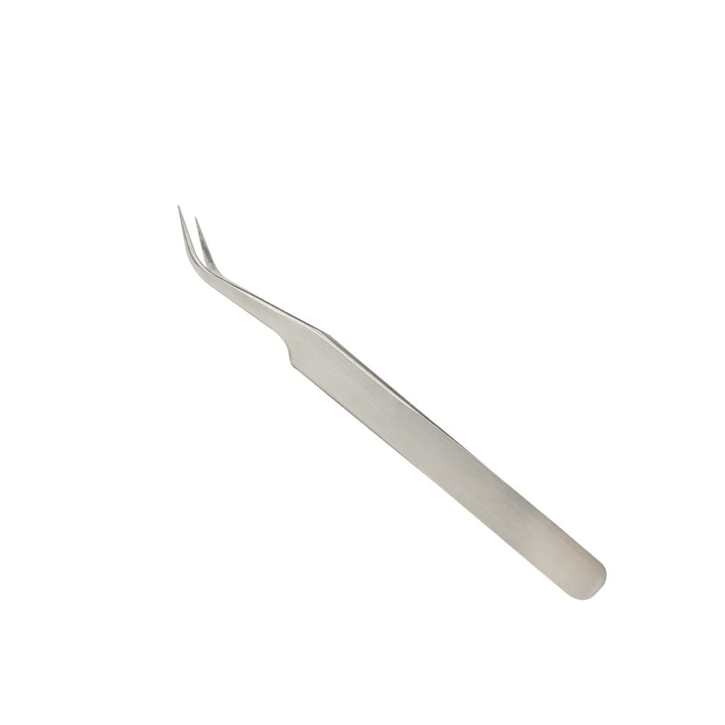 Pinça para Cílios Fio a Fio ponta curvada Envio Rapido