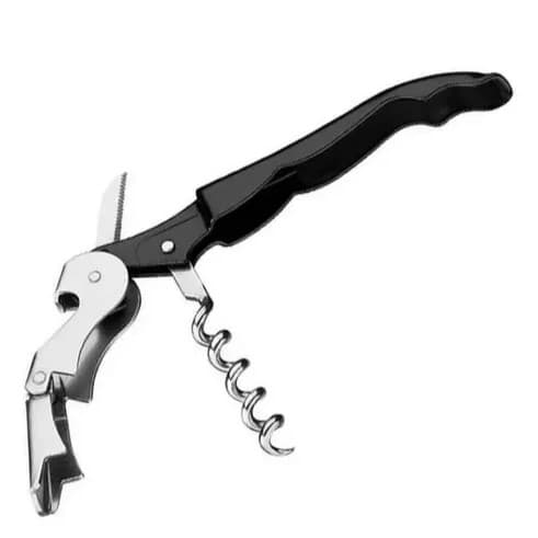 OFERTA Saca Rolhas Com 2 Estágios Abridor Garrafa E Lata Aço Inox CLINK e ORIGINAL LINE