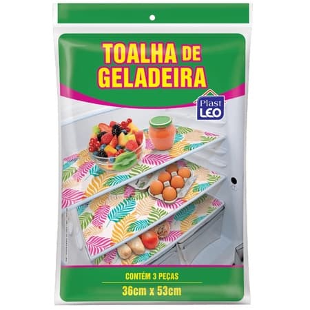 Kit Toalha Interno De Geladeira Para Prateleira Impermeável com 3 peças
