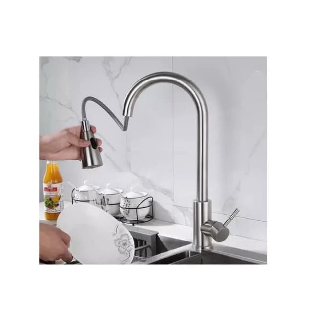 Torneira Gourmet Monocomando Pull Down 360 Cozinha Escovada