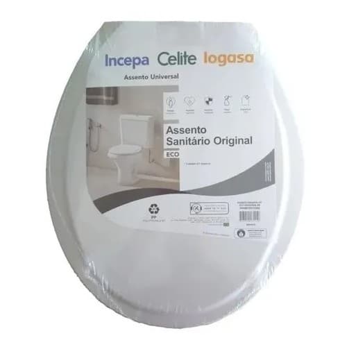 Tampa De Vaso Sanitário Original Celite Pp Eco Universal Oval Branco