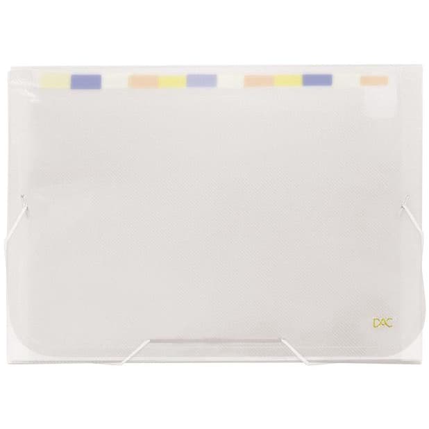 Pasta Sanfonada A4 com Elástico DAC - 6090PP Transparente 12 Divisórias