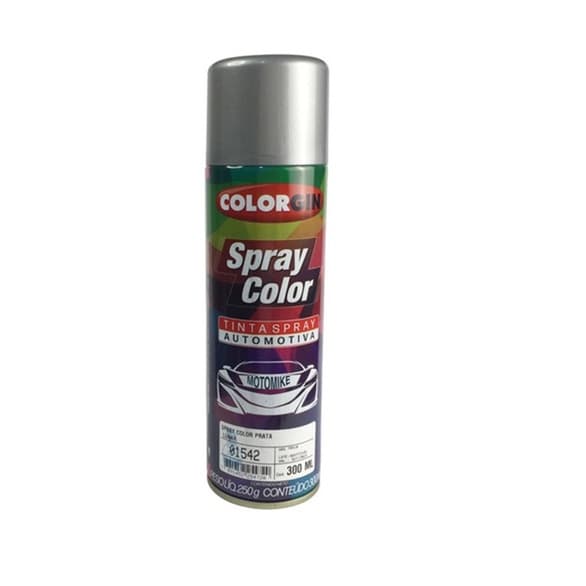 Tinta Spray Automotiva Colorgin Prata Lunar 300ml