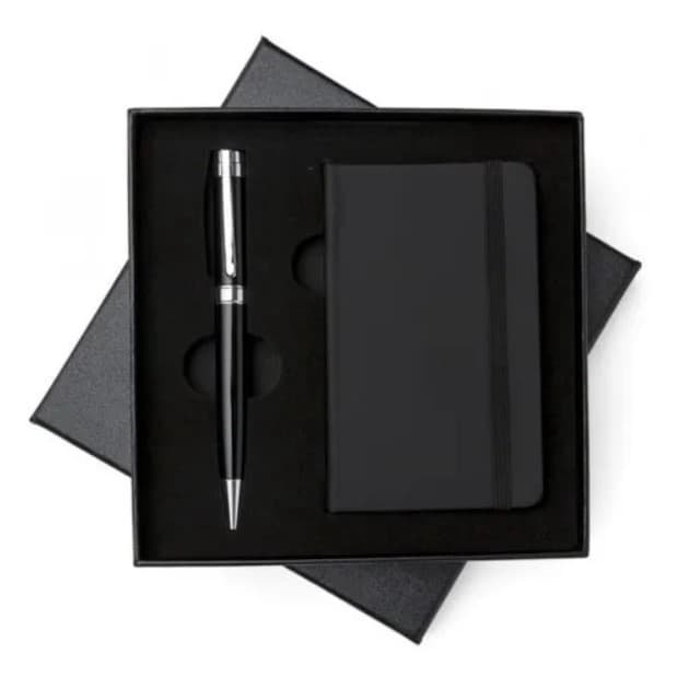 Kit Executivo Bloco De Anotações e Caneta Personalizado Nome Lembracinha Presente Top Sofisticado