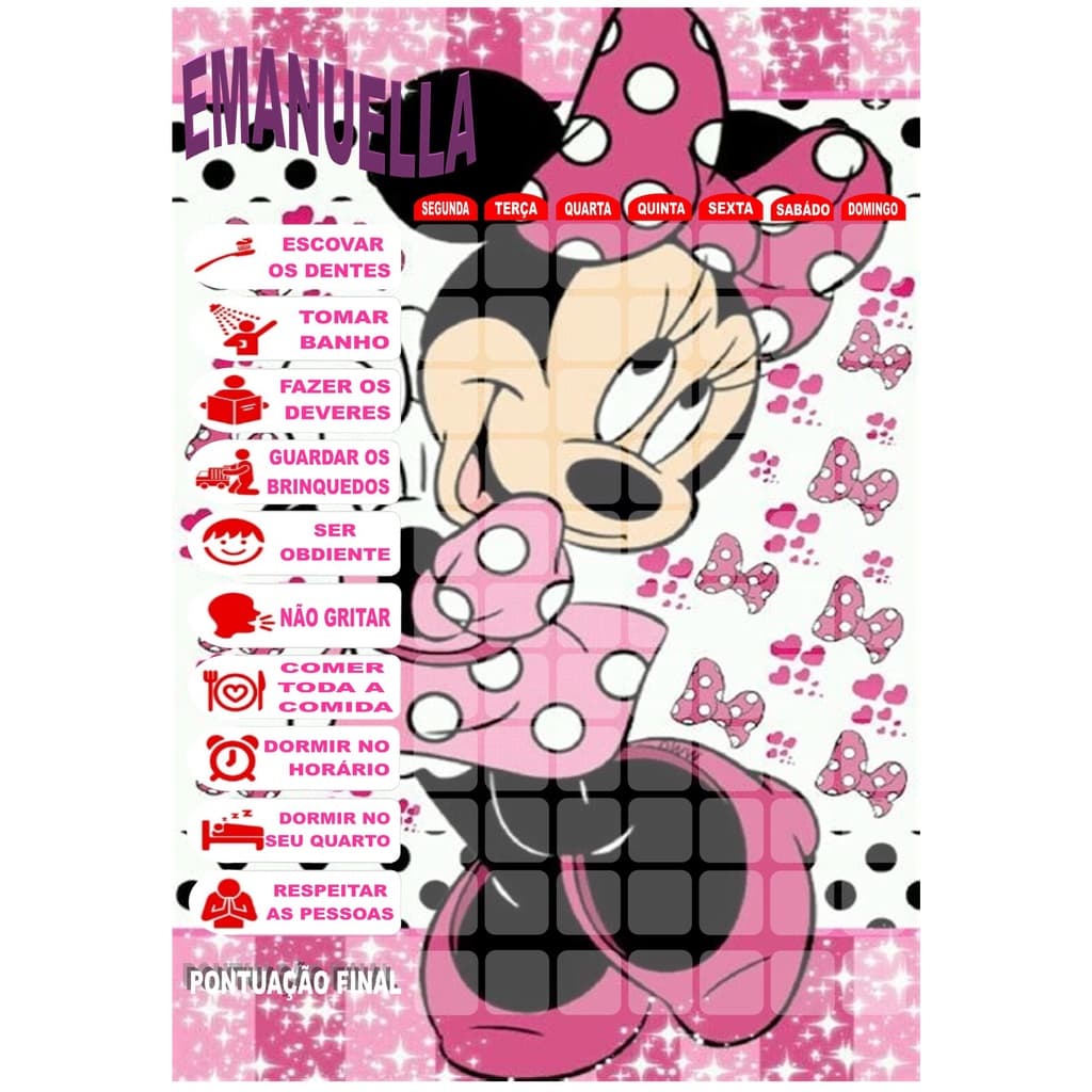I Quadro Incentivo Personalizado Minnie