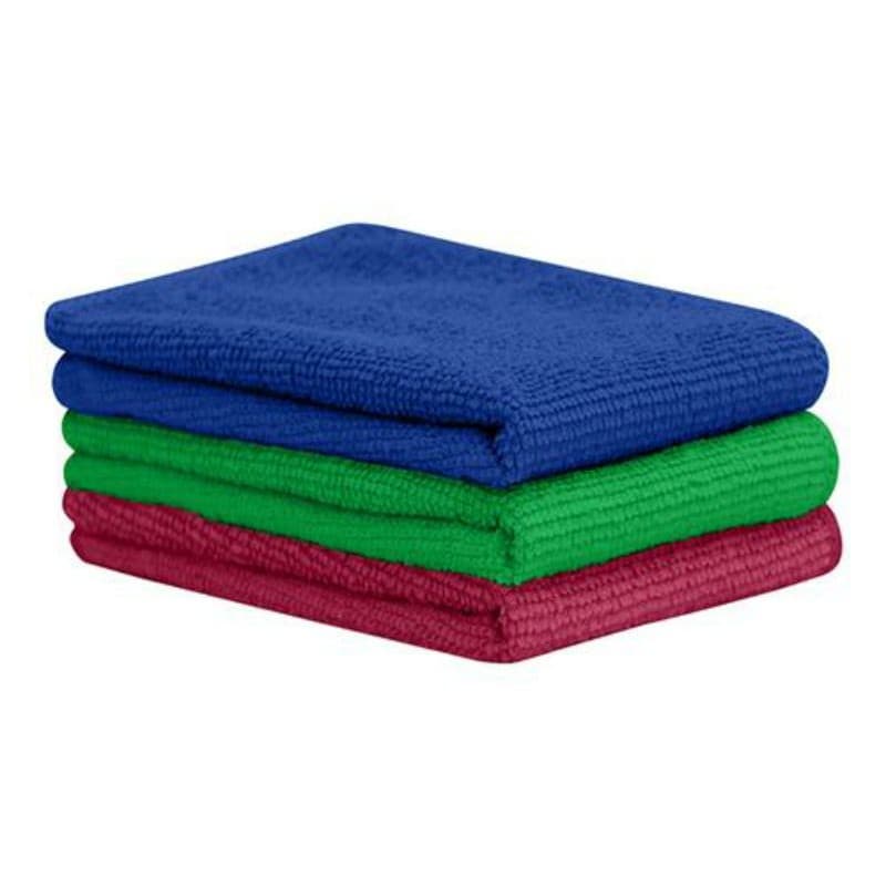 3 Toalhas Pano Microfibra Multiuso Limpeza Fácil 55x35