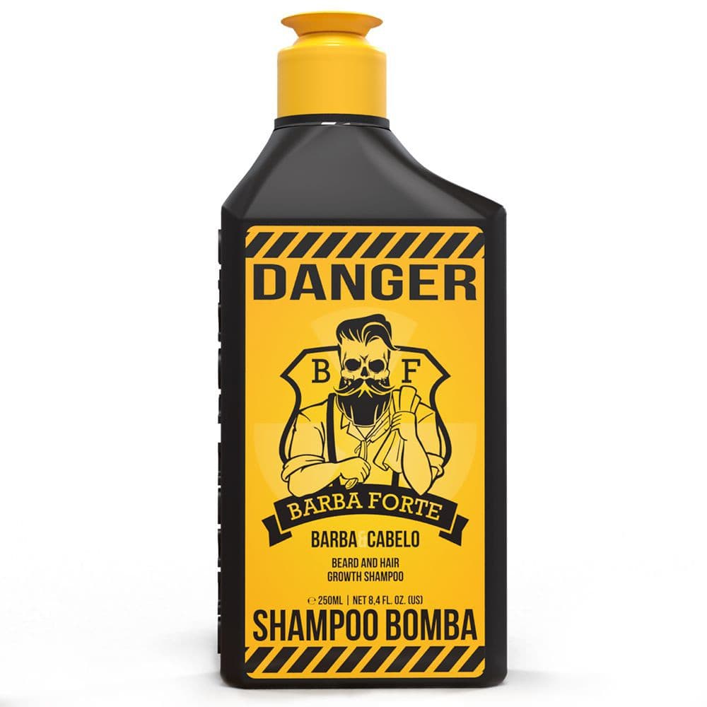 Shampoo Bomba Danger Barba E Cabelo 250ml - Barba Forte