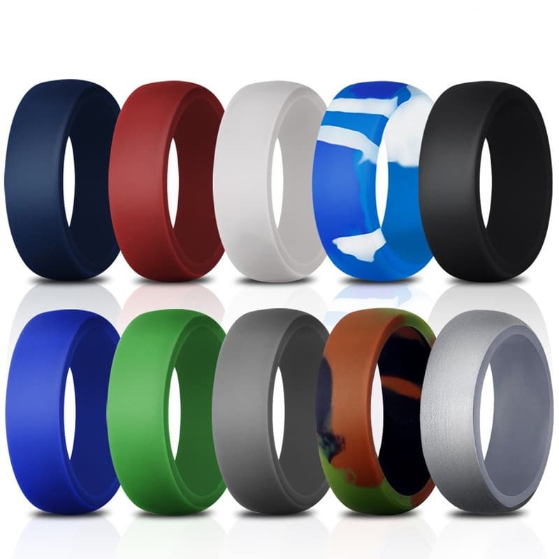 Anel De Silicone Esportivo Hipoalergênico Macio De 8,7mm De Largura (1PC)