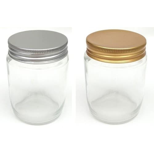 50 Pote Redondo Bolo Condimento Tampa De Alumínio 200ml