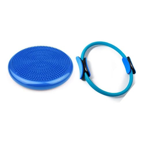 Kit Disco De Equilíbrio Fisioterapia E Arco Anel De Pilates