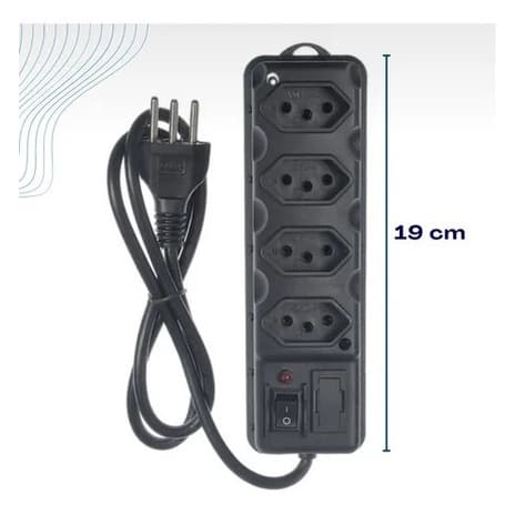 Filtro De Linha + Protetor Elétrico 4 Tomadas Rearmavél