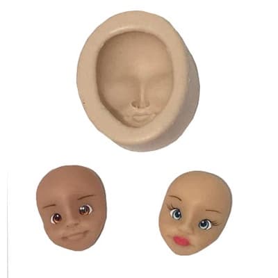 Molde de Silicone  Rosto Humanizado - Biscuit, Resina, Pastas e etc... (W 116)