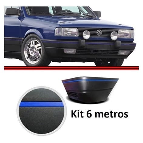 Friso Filete Azul Parachoque Gol Parati Saveiro Quadrado 6 Metros