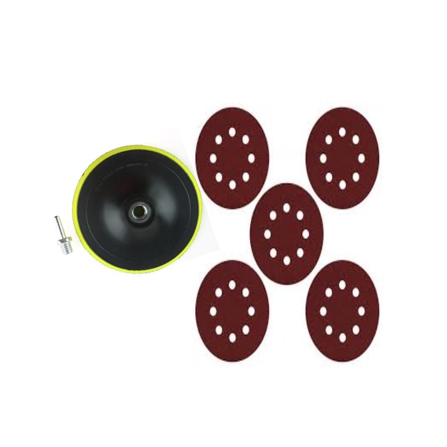 Disco Velcro 5 Polegadas E 5 Lixas Para Lixadeira Politriz Esmerilhadeira Furadeira