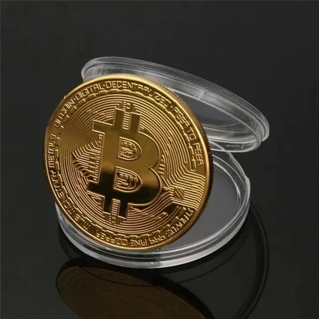 Moeda Bitcoin colecionável criptomoedas Satoshi alta qualidade