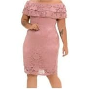 Vestido Babados, Plus Size, Curto