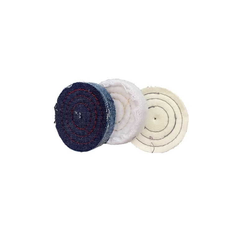 3 Rodas Polimento Brilho Escova Algodão Jeans Flanela 3 Pol