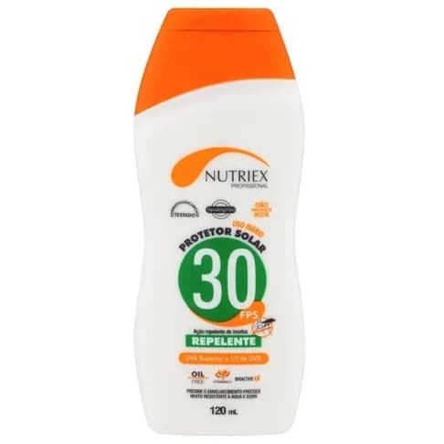 PROTETOR SOLAR COM REPELENTE NUTRIEX FPS30 120 Ml