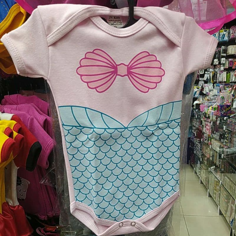 Body sereia Temático bebê body bebê body mesversario body infantil
