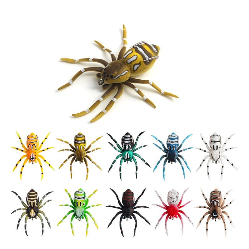 Vansinoy Isca Nova Isca Macia Aranha Flutuante 4.7cm 6g Isca Biônica Alice-Boca Baixo Artificial Falsa