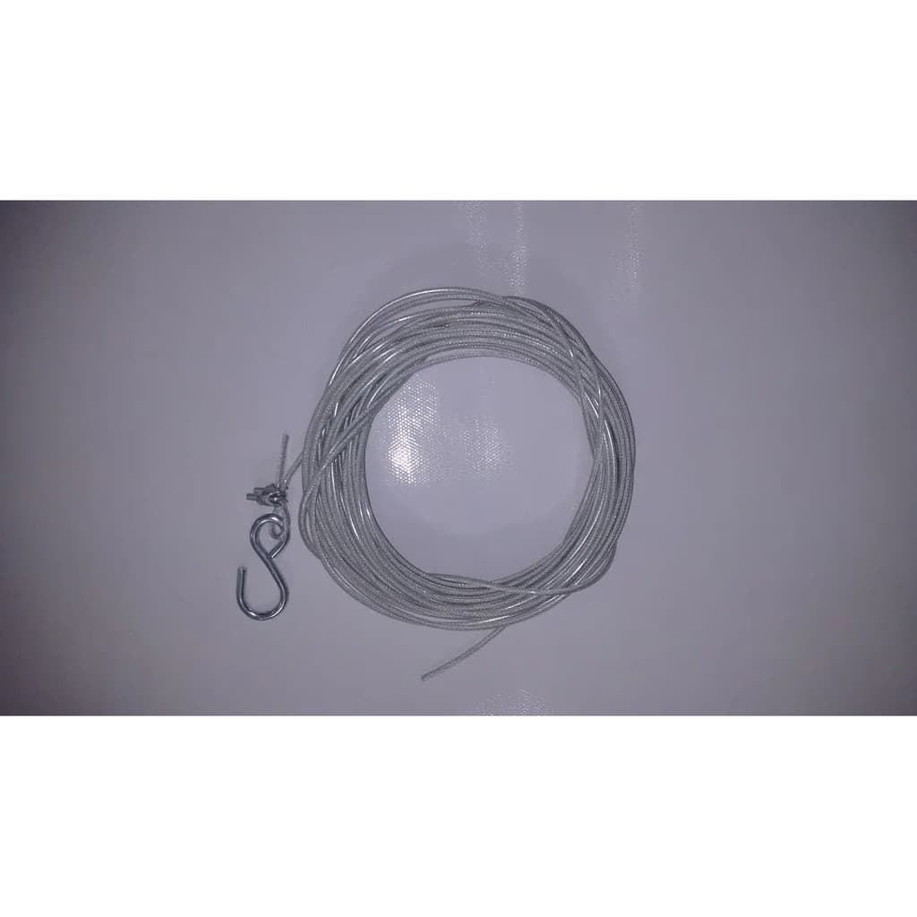 Cabo De Aço Encapado Pvc 14 Mts Com Clips para rede vôlei e futevôlei