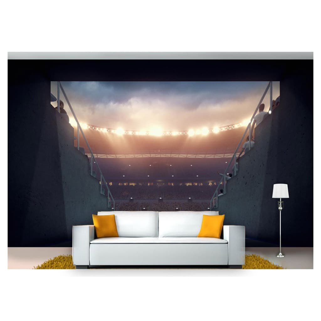 papel de parede Esportes Futebol Bola Campo 3D m² SPT39