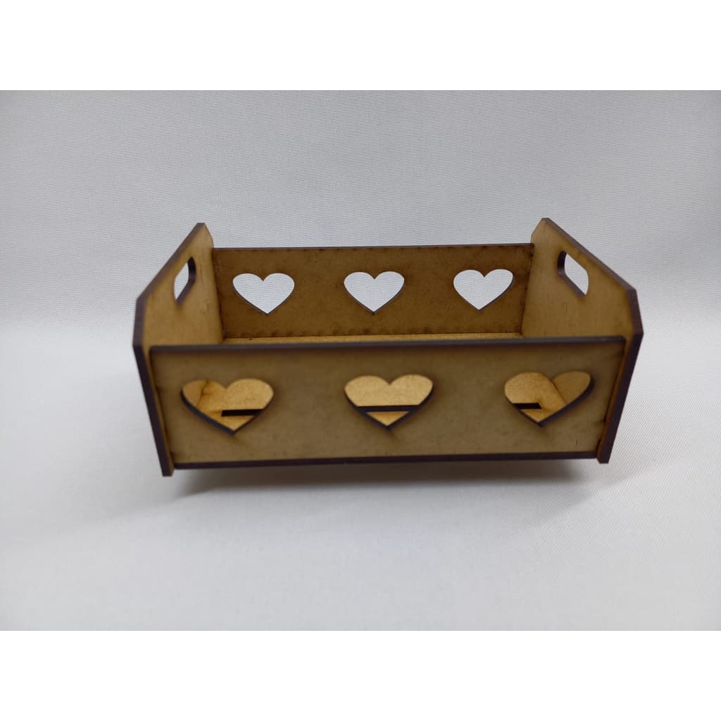 10 Caixotinhos De Feira em MDF - Três Corações - Presentes - Datas Especiais - Medidas 15 cm comp x 10 cm largura x 6 cm altura