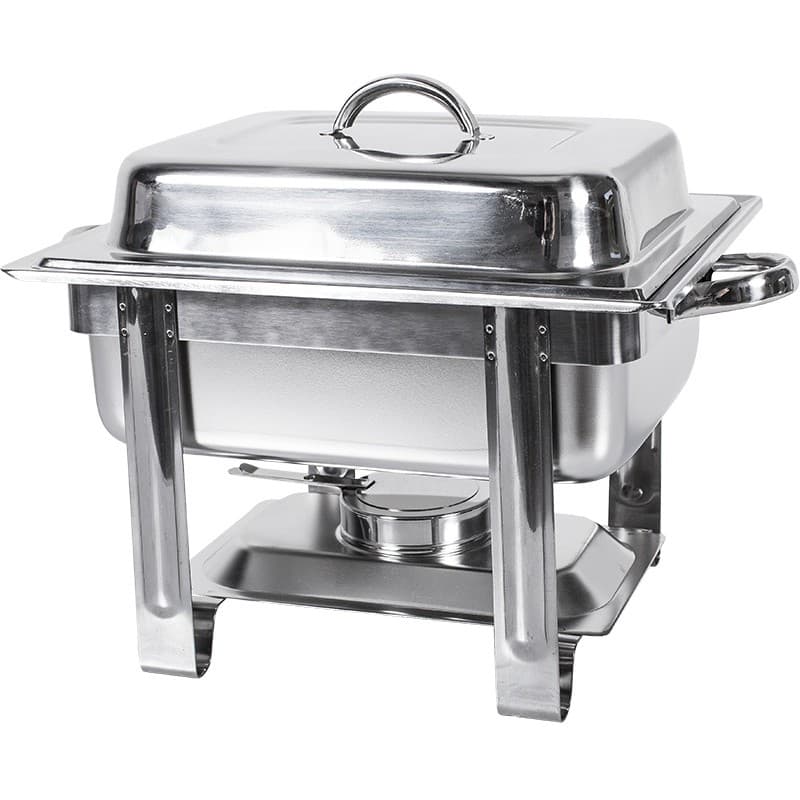 Rechaud Retangular Aço inox 4 Litros Banho Maria