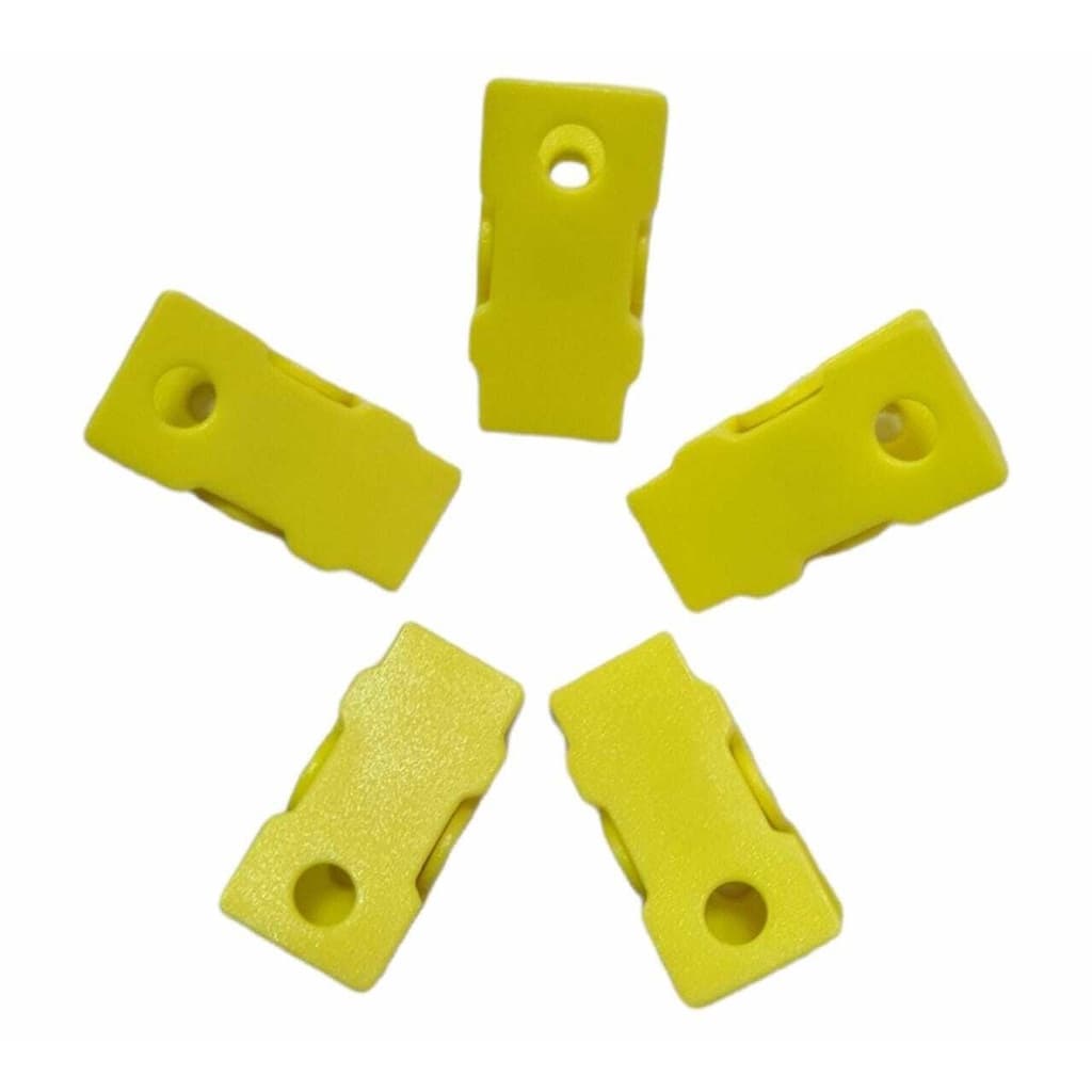 Fecho - Prendedor de Chupeta - Amarelo Neon - 25mm - Pct c/ 5 Und