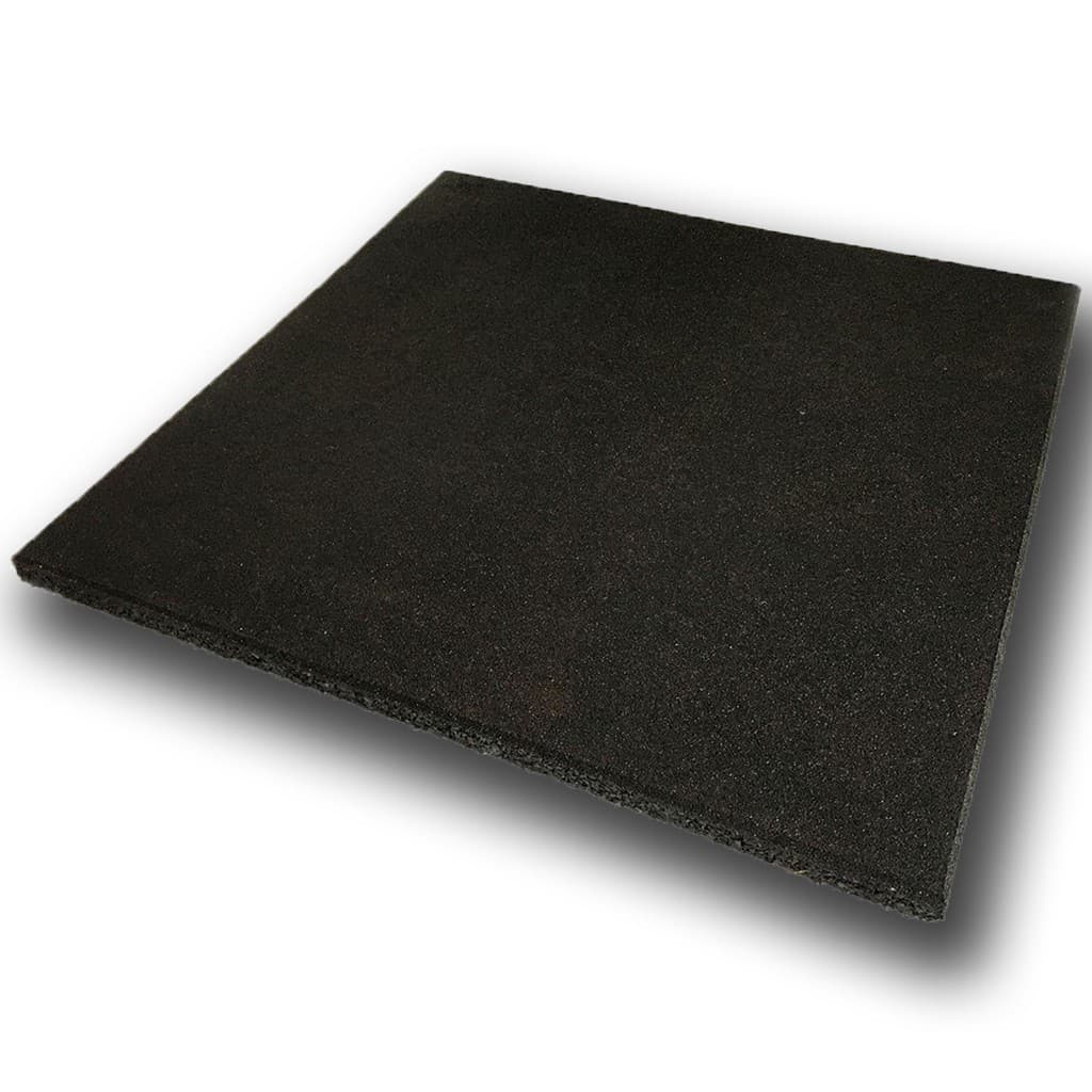 Piso de Borracha para Crossfit Academia PRETO 16mm 50cm x 50cm - Becshop