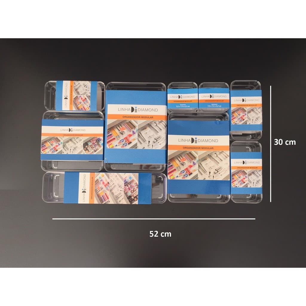 Conjunto Organizadores de acrílicos - Organizadores de Gavetas. Organizadores de Make. Organizadores de Joias. Organizadores de Talheres. Organizadores de brinquedos. Organizadores de Perfumaria