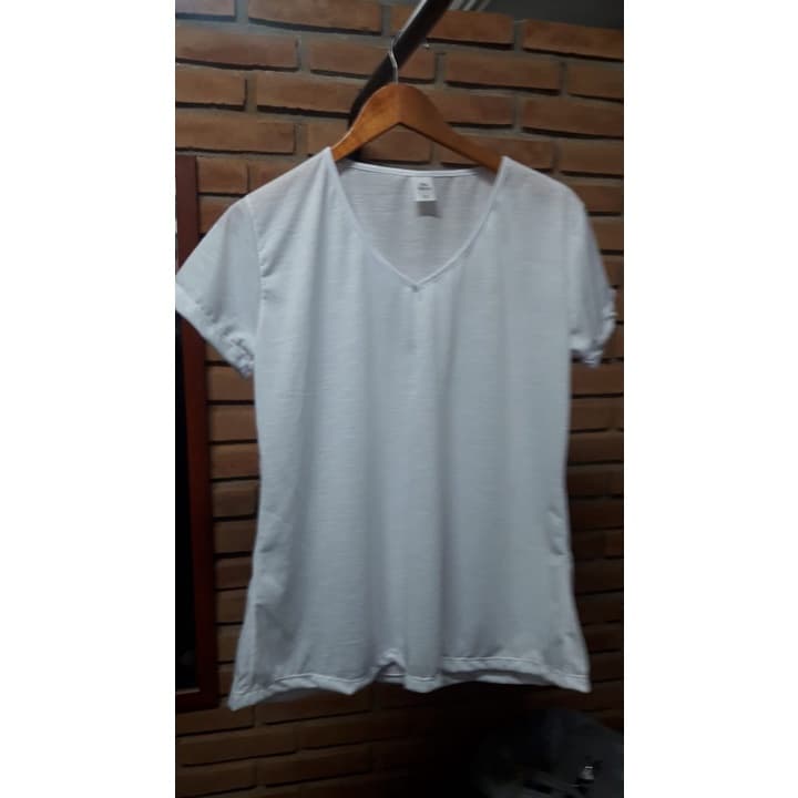 Bata Feminina Flamê gola V 100% Poliéster excelente qualidade p/ sublimação
