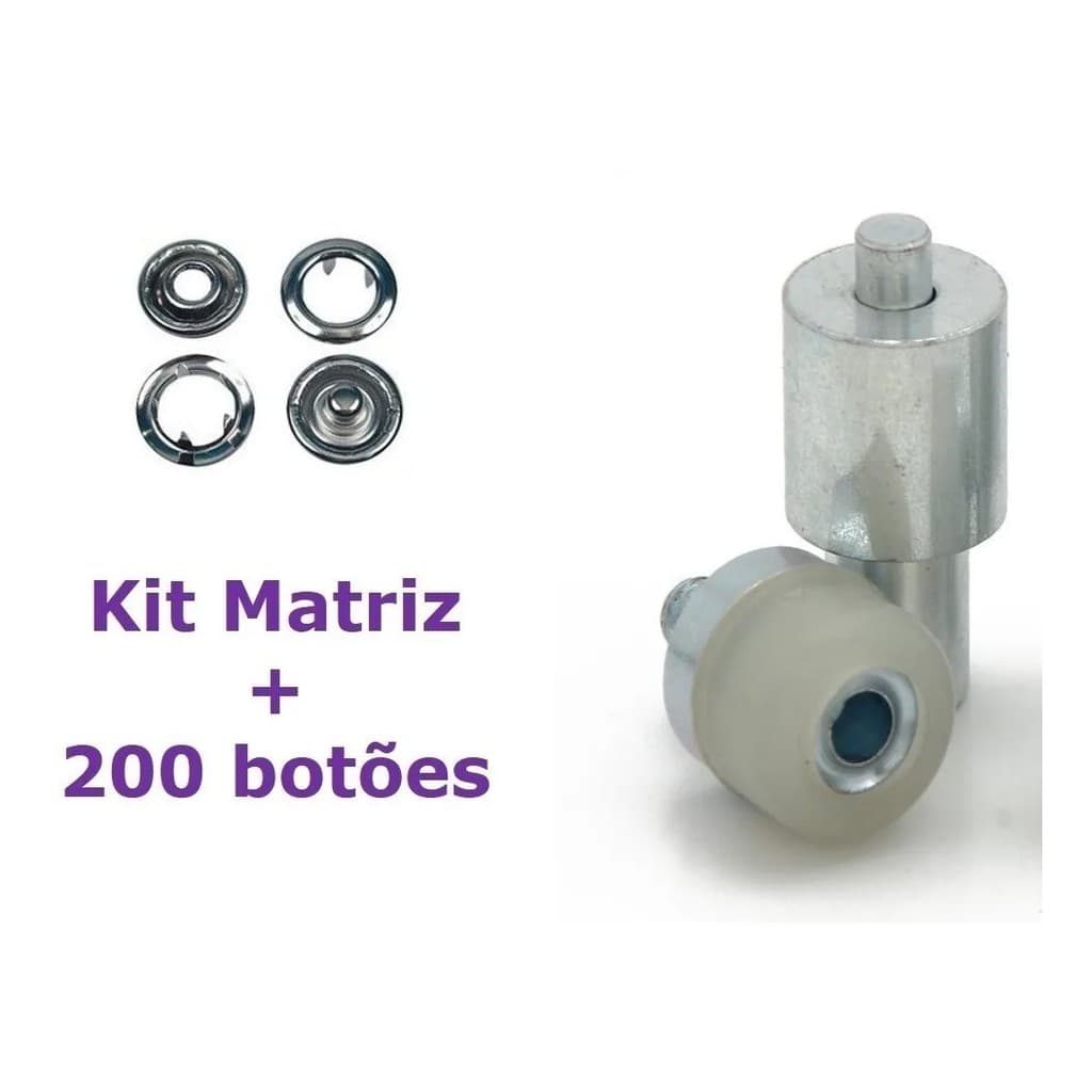 Kit Matriz E Botão Pressão Tictac Bebê 35 Niquelado - 200un