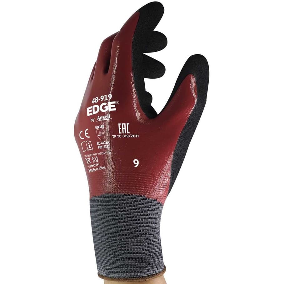 Kit 2 Prs Luva  Ansell Edge 48919 Ca 43203 Tamanho:10/Gg