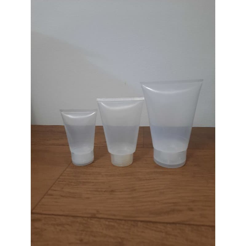 6 Bisnagas natural 30ml/60ml /110ml, para creme ou álcool gel.