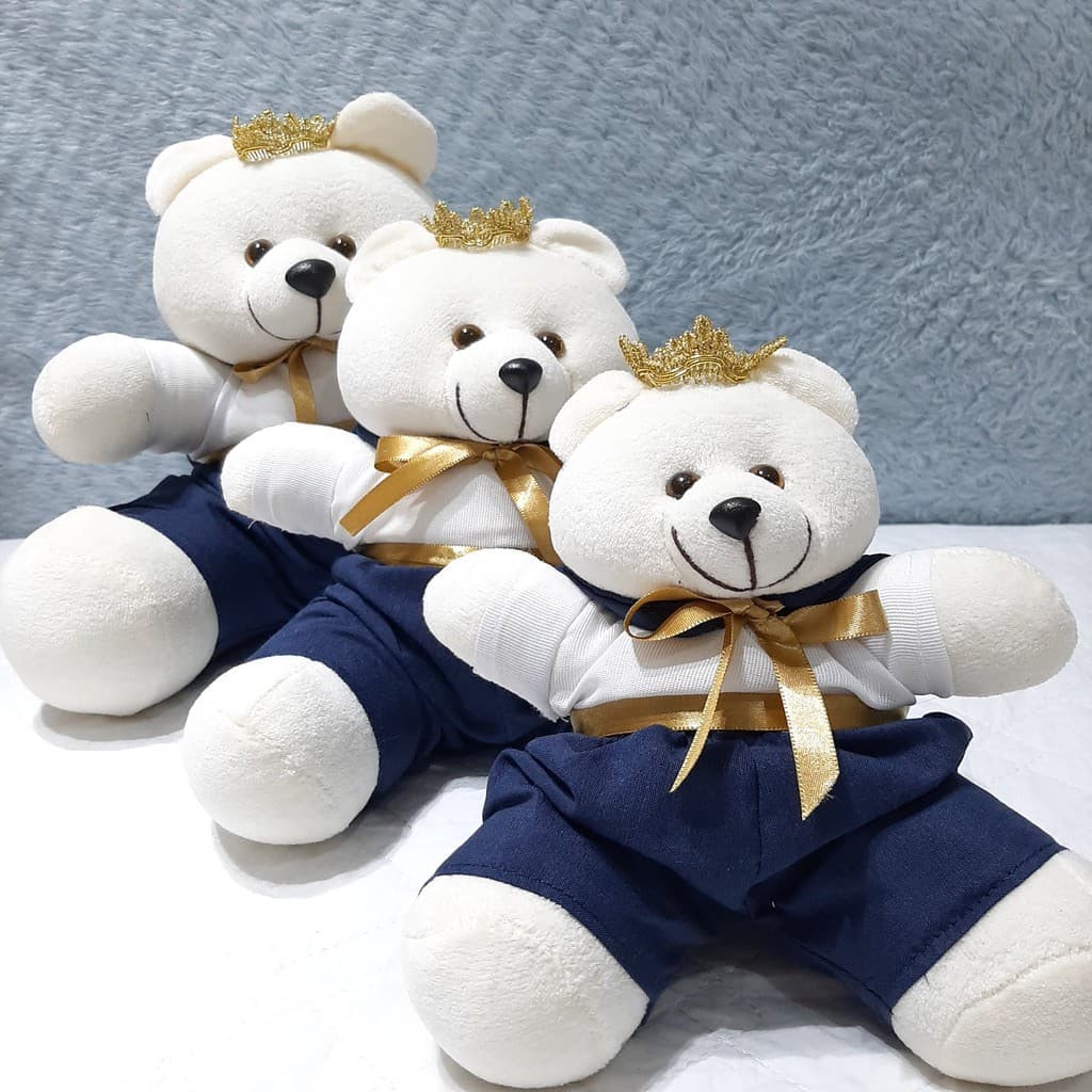 Trio Urso para Nicho Príncipe Azul Marinho Decoração Quarto Bebê Menino Masculino