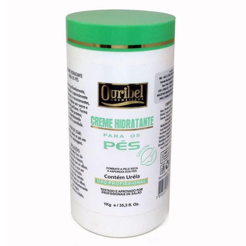 Creme Para Os Pés Ouribel 1kg Previne Rachaduras Hidrata Profundamente Evita Aspereza E Ressecamento