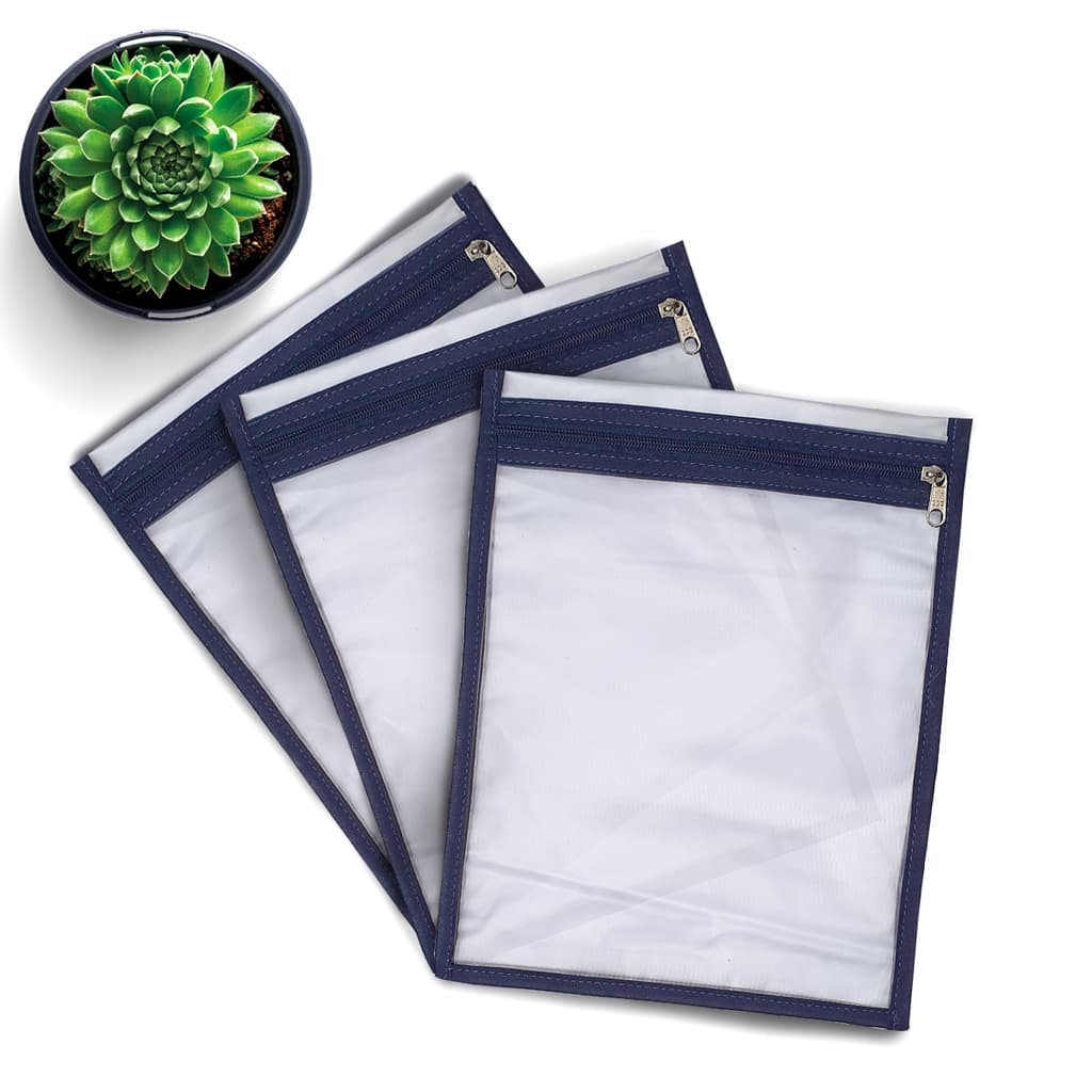 Saquinho Maternidade saco Organizador transparente de mala 03 Unidades Plastico Sarja Ultra Premium 0,18mm