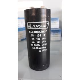Capacitor Eletrolítico 88-108uf X 110 Volts Marca Jl