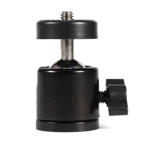 Cabeça Metal Articulada P/ Suporte de Celular Iluminadores Led Ring Light Tripe Ball Head 1/4