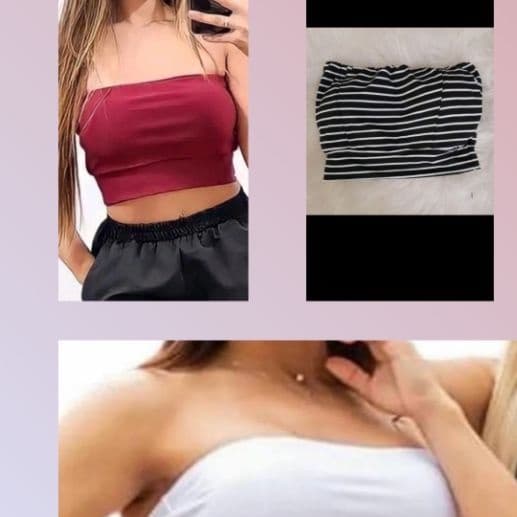 top croppet faixa. leva Bojo Top tomara que caia