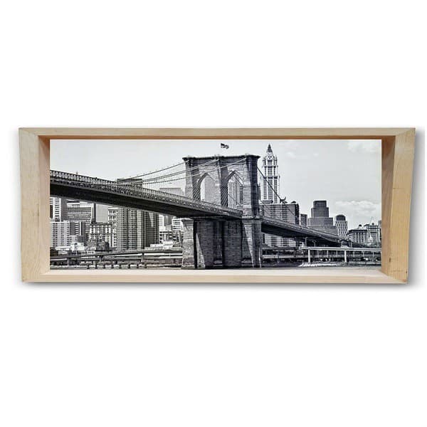 Quadro Decorativo Ponte Preto e Branco 20x50