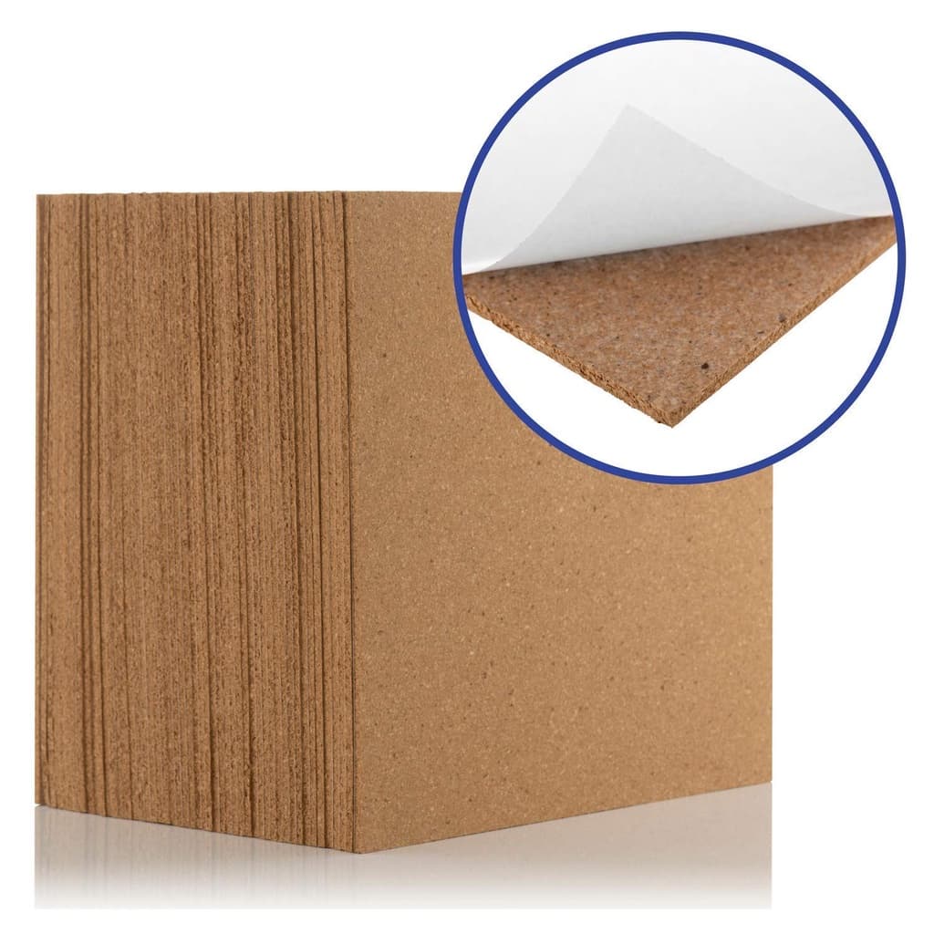 Folha de Cortiça Auto Adesiva Uso Diversos 30 x 30 cm - 5mm espessura - Imperdível