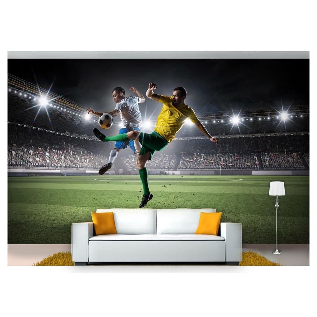 papel de parede Esportes Futebol Bola Campo 3D 7,5m² SPT25