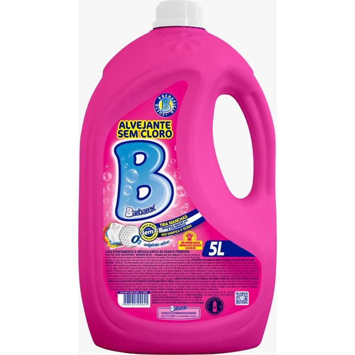 Alvejante Sem Cloro Tira Manchas 3 Em 1 Barbarex 5 L