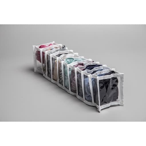 Organizador Colmeia 10 Nichos Smart - 10 X 43 X 8 Cm Transparente, Ideal Para Organizar Seu Guarda-Roupas
