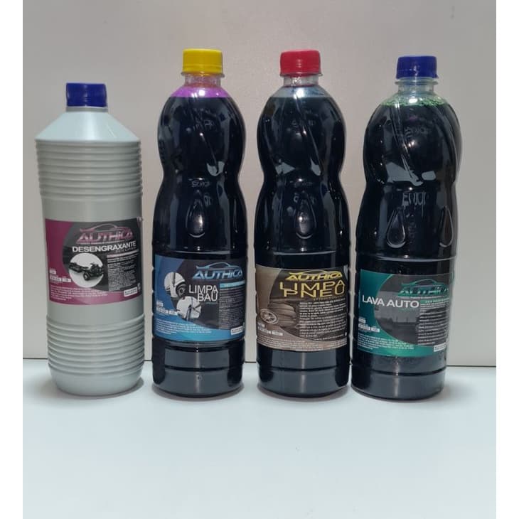 Limpa Baú, Desengraxante, Shampoo e Limpa Pneu. kit completo.