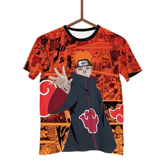 Blusa Camisa Camiseta Anime Naruto Shippuden Pain Nagato Akatsuki Mangá Colorido G2468
