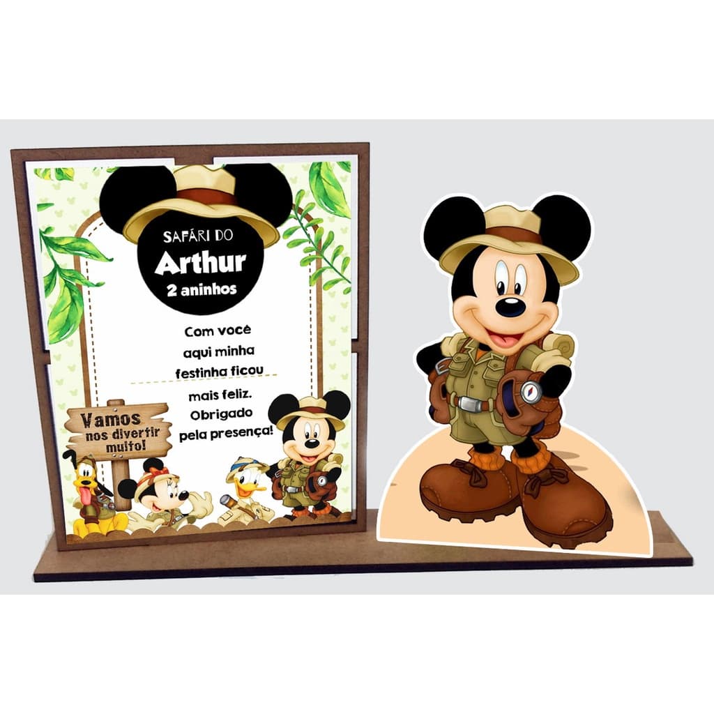 Porta Retrato Mickey Safari com 10 unidade